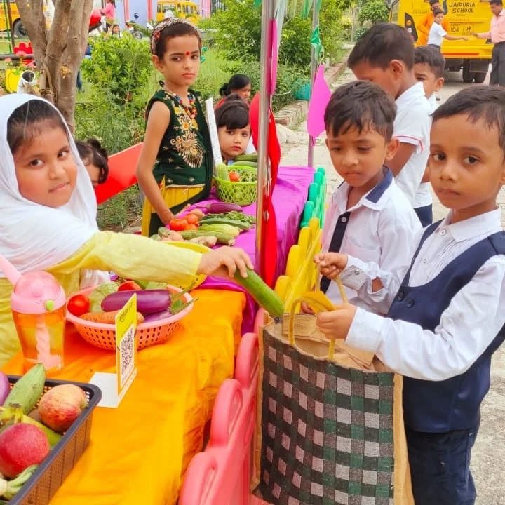 Students participating in a school activity at Ballia Jaipuria School