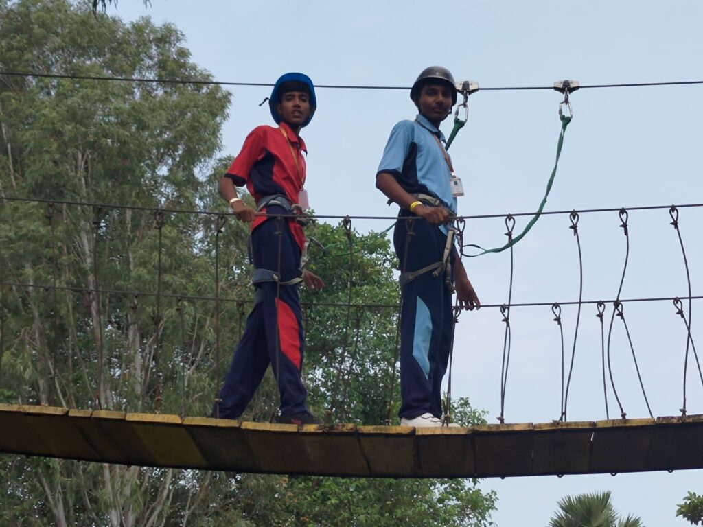 Students participating in a school activity at Ballia Jaipuria School