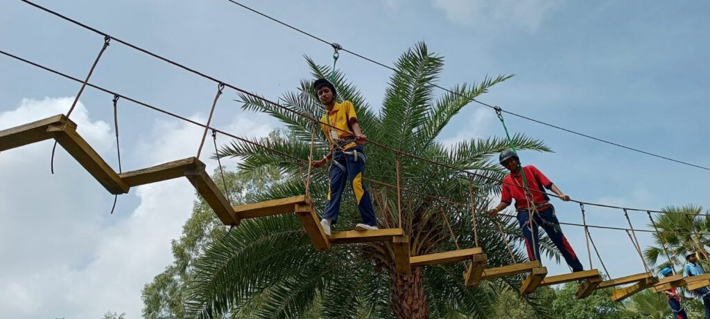 Students participating in a school activity at Ballia Jaipuria School
