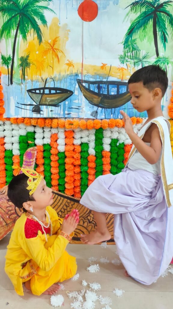Students participating in a school activity at Ballia Jaipuria School