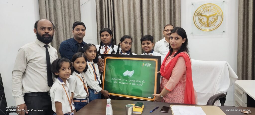 Students participating in a school activity at Ballia Jaipuria School