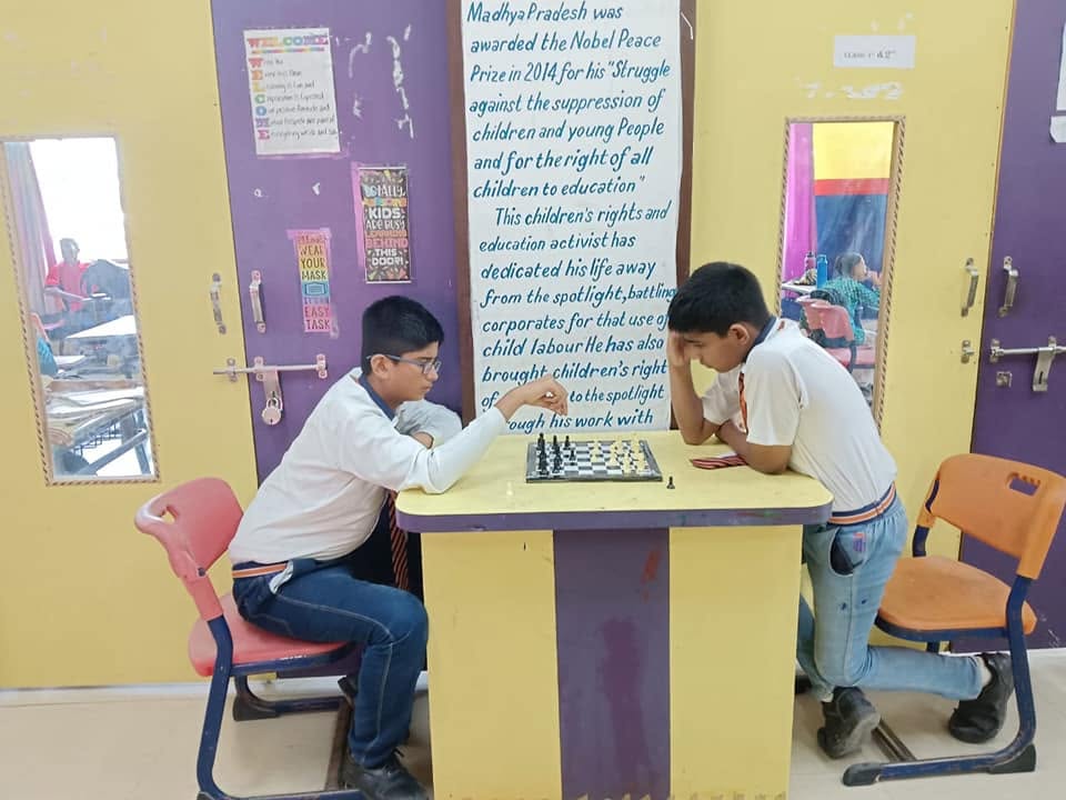 Students participating in a school activity at Ballia Jaipuria School