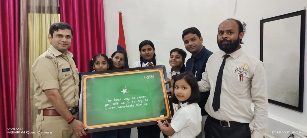 Students participating in a school activity at Ballia Jaipuria School