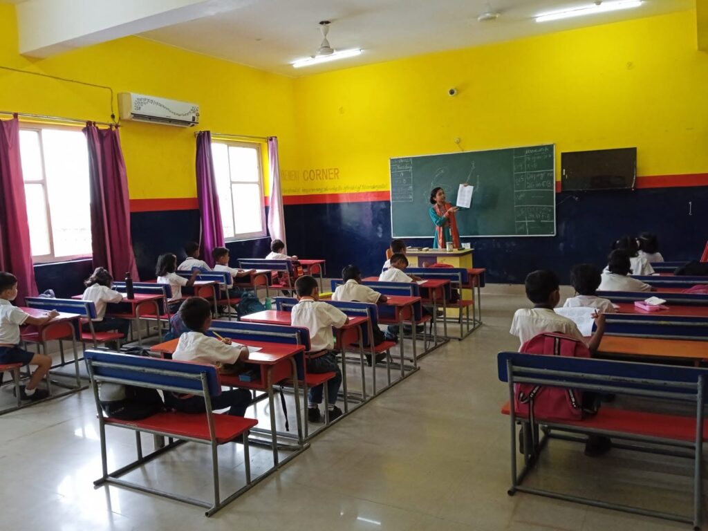 Students participating in a school activity at Ballia Jaipuria School