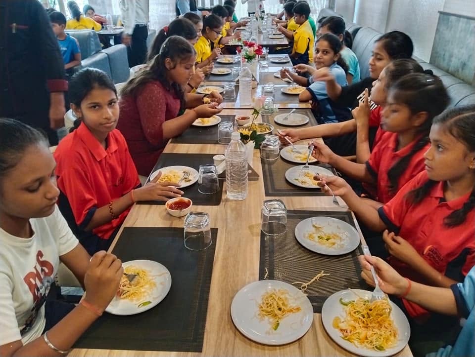 Students participating in a school activity at Ballia Jaipuria School