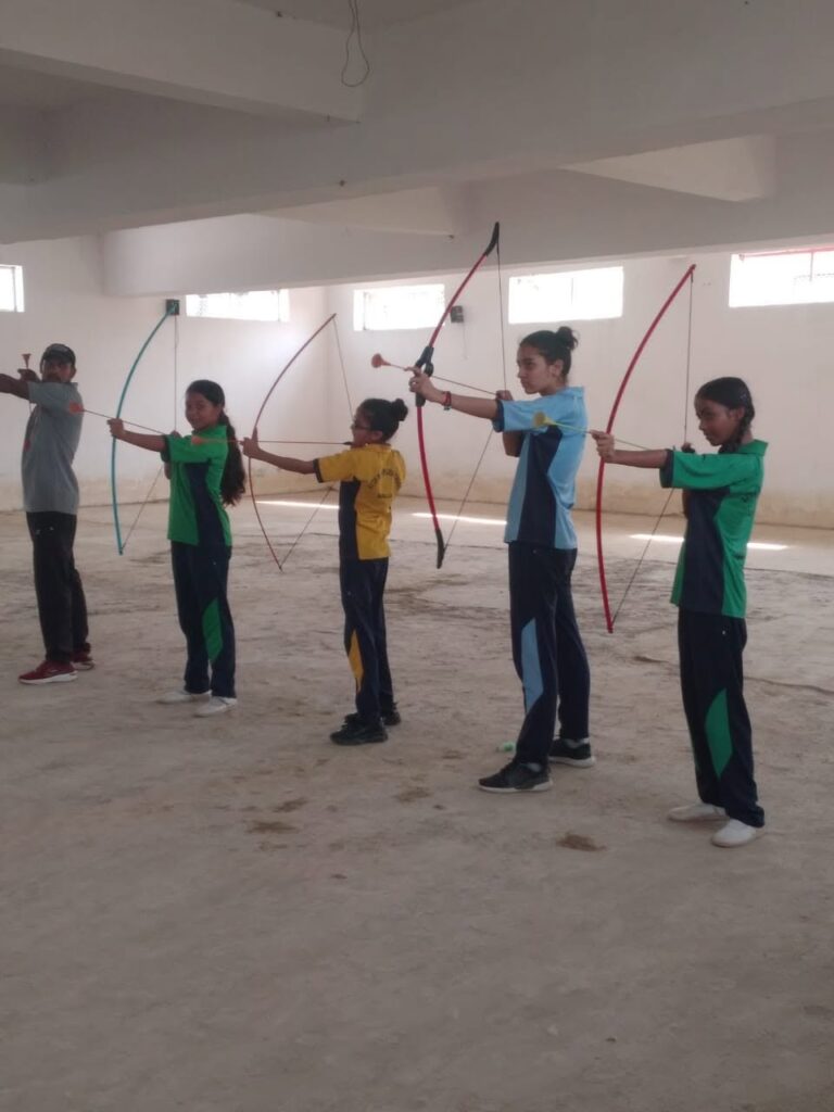 Students participating in a school activity at Ballia Jaipuria School
