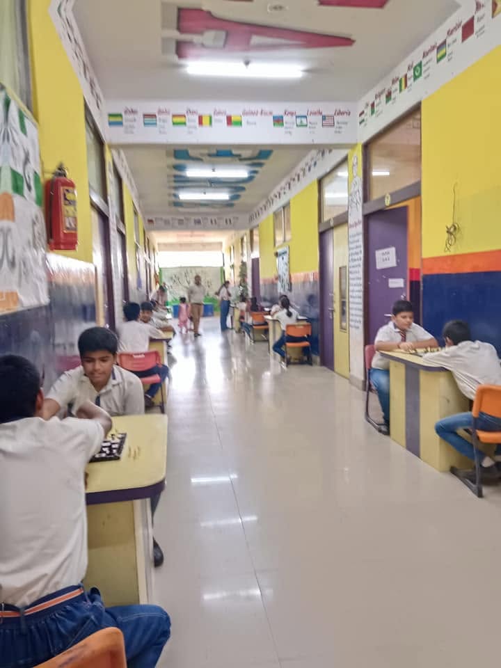 Students participating in a school activity at Ballia Jaipuria School