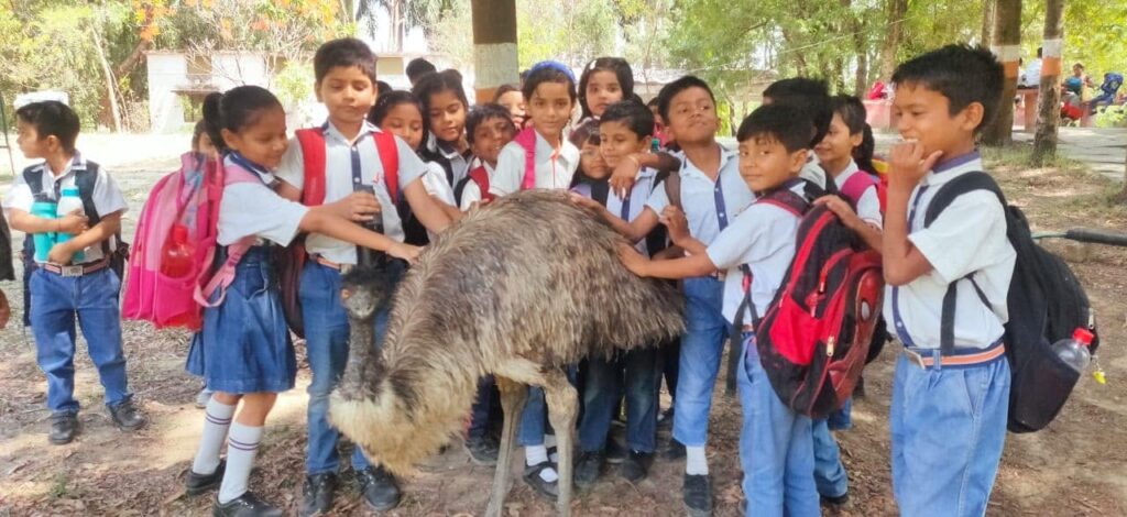 Students participating in a school activity at Ballia Jaipuria School