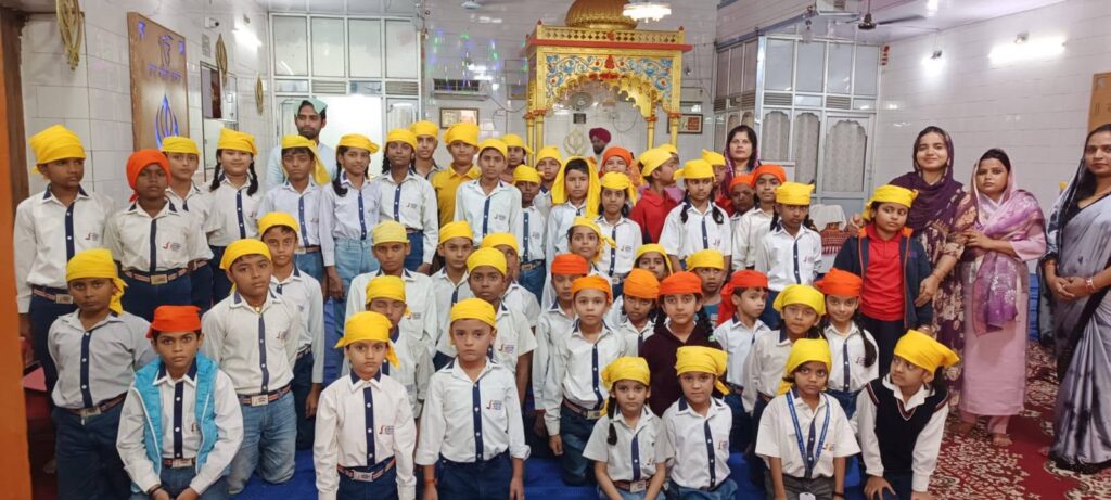 Students during a Gurudwara educational visit